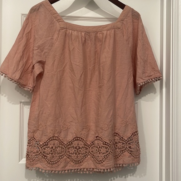 Loft lace cutout top - Picture 2 of 8